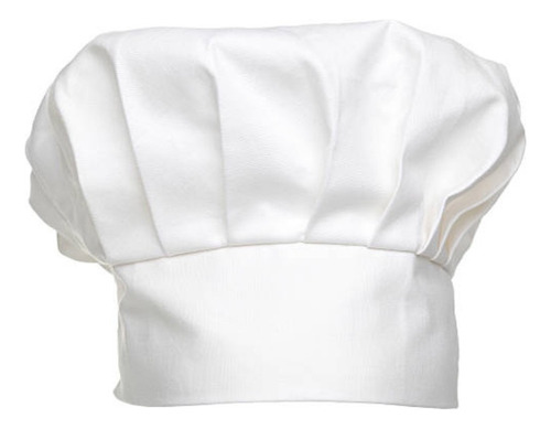 Gorro Cocinero / Chef Gabardina Blanca C/velcro X5 Unidades