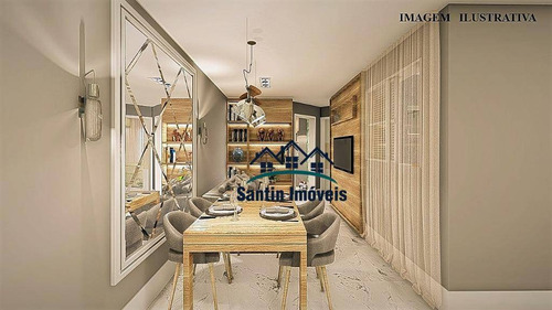 Cobertura Com *elevador De 02 Dormitórios(01 Suíte ) Vaga Coberta À Venda, 94 M² - Jardim - Santo André/sp - Co0567