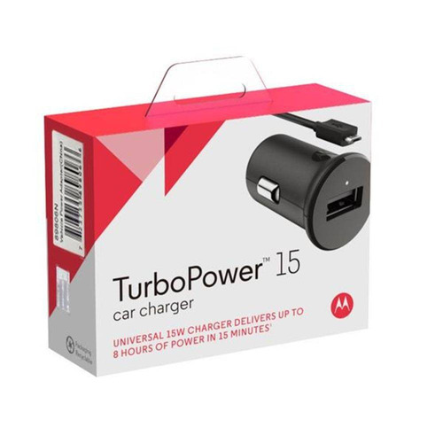 Carregador De Veiculo Para Carro Turbo Power Preto Motorola