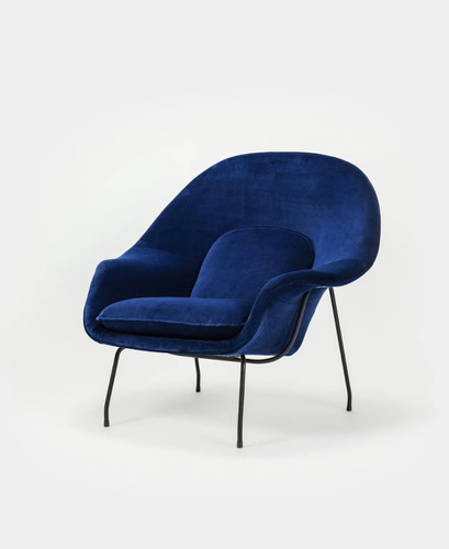 Sillon Womb Chair Eero Saarinen Azul Terciopelo / Kubus