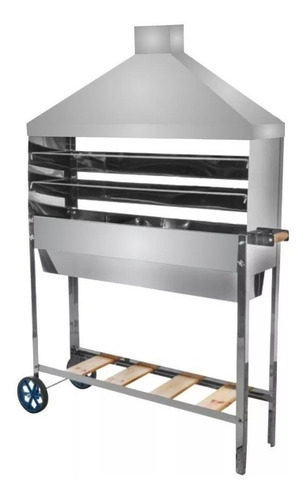 Parrilla móvil Lumaq EIDCI-2 de 95 cm de ancho, 1,6 m de alto y 25 cm de profundidad