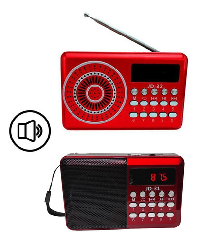 Radinho Fm Digital De Bolso Portátil Bluetooth, Recarregável