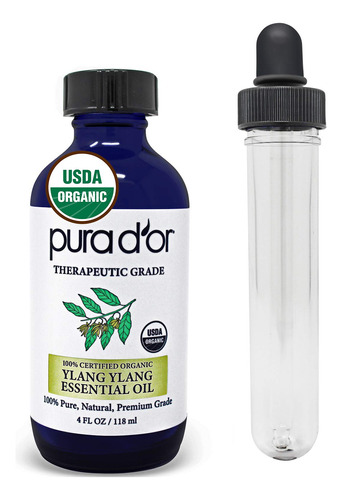 Pura D'or Aceite Esencial Orgnico De Ylang Ylang (4 Onzas Co