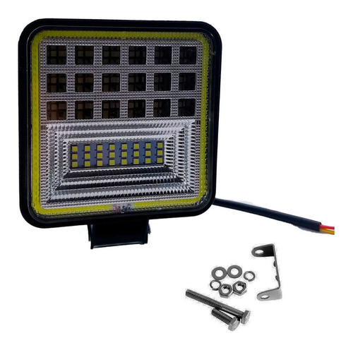 Faro Cuadrado 42 Led Ojo De Angel 3030 Smd  Premium 