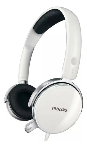 Auriculares Cableados 3,5mm Philips Shm7110u 100mw 40mm Color Blanco Luz Blanco