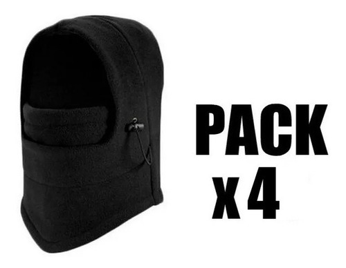 Cuello Capucha Polar Termico Moto Pasamontañas Pack X 4