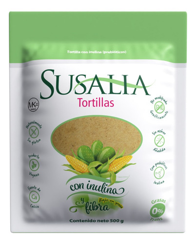 Tortillas Susalia 500gr Caja De 12 Pzas