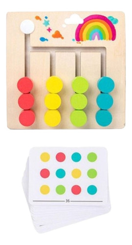 Puzzle Didactico Madera Montessori Patrones 4 Colores