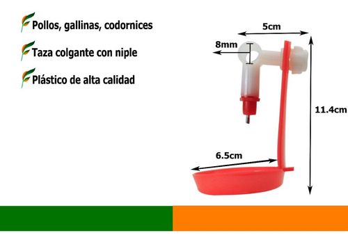 Imagen 4 de 10 de Bebedero Pollos Taza + T X 10un