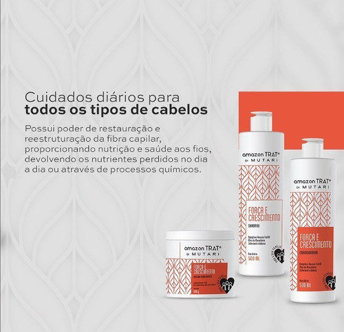 Shampoo Força E Crescimento Amazon Trat® Di Mutari 500ml