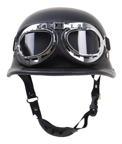 Dot-casco De Media Máscara Vintage Para Motocicleta Con Gafa