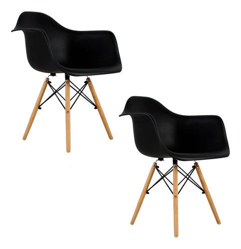 Juego De 2 Sillas Eames Estocolmo Ergonómicas Para Interiore