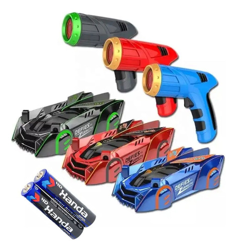 Carro Juguete Laser Trepador Recargable Control  Pistola 