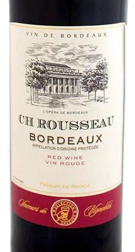 Pack De 4 Vino Tinto Ch Rosseau Bordeaux 750 Ml