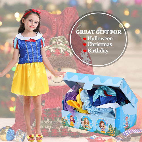 Conjunto De Traje De Princesa Vgofun Para Niñas De 3 A 6 Año