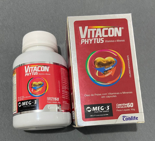 Vitacon Phytus Com Ômega 3 - 120 Cápsulas Gelatinosas Sem Sabor
