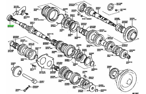 Imagen 2 de 3 de Rodamiento De Caja Toyota Corolla Rnu050414 (9036525017)
