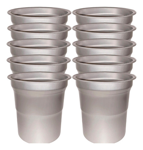 10 Vasos De Aluminio Enfria Cerveza 16oz 