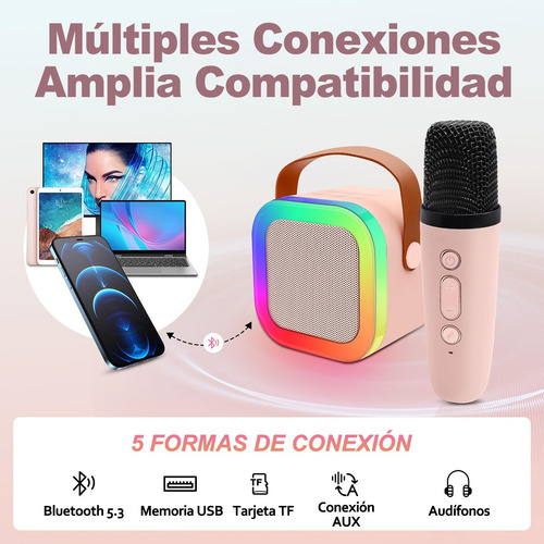 ..bocina Karaoke Infantil 2 Micrófonos Inalámbricos Para Niñ