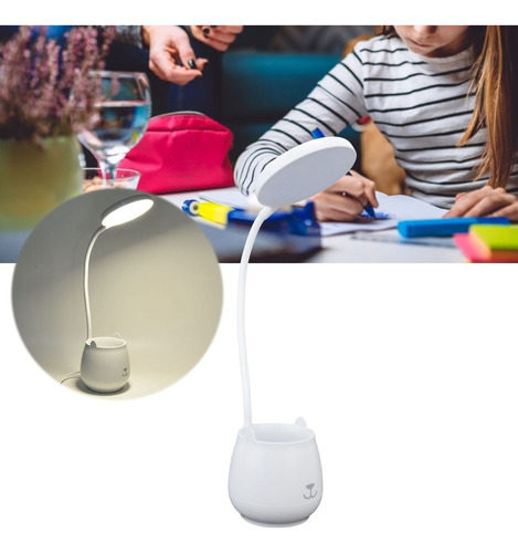 Lámpara De Escritorio De Cuello De Cisne Led Pluma De Luz Le