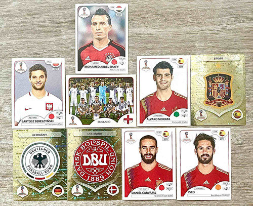 9 Estampas Mundial Panini Álbum Rusia 2018