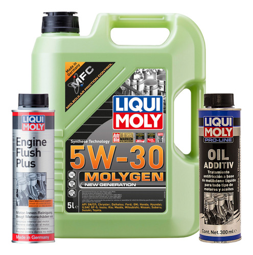 Set 3 Pzas Molygen 5w30 Pro Line Oil Additiv Liqui Moly