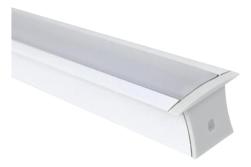 Perfil De Aluminio Barra 1 Metro 36mm Embutir Gesso Drywall Cor da luz Perfil Branco