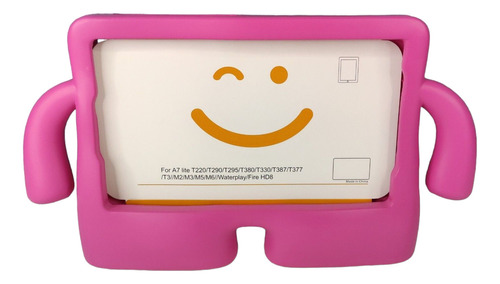 Capa Tablet Borracha Infantil Tab A T387 Tab4 T330 Tabe T377 Cor Pink