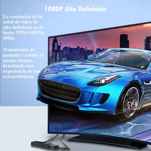 Transmisor Y Receptor Hdmi De Audio Y Vídeo, Techwolf Extensor Hdmi 5g Inalámbrico Plug & Play Portátil 50m Adaptador De Pantalla Inalámbrico De Pc A Monitor