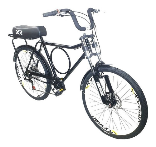 Bicicleta 26 Barra Forte C/ Marcha Vmax + Disco + Banco Mobi