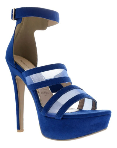 Zapatillas Dorothy Gaynor Azul Rey Con Transparencia 