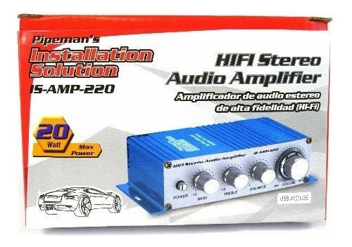 Imagen 3 de 4 de Amplificador De Audio Stereo 12v -20w Is-amp-220