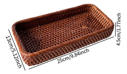 Cesta Ratán Tejida Cesta Tejida Bandeja Cesta Pequeño