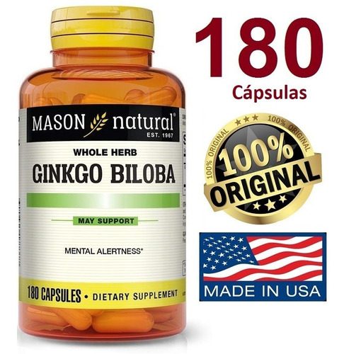 Ginkgo Biloba Americano X 180 Cap + Envio - Mason - Original