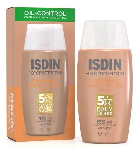 ISDIN Protetor Solar Facial Fusion Water Magic Color FPS 50 - Cor...