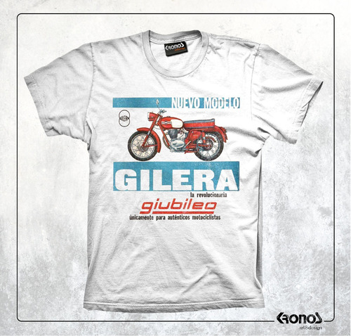 Remera Motos Gilera Giubileo Vintage Cafe Racer