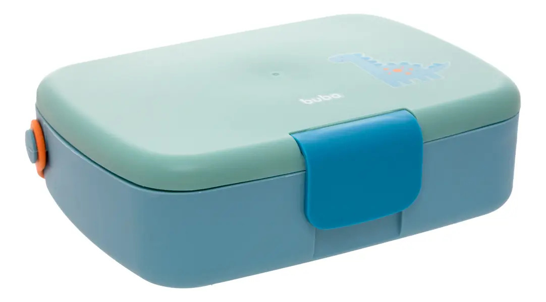 Lancheira Bentô Box Magic Com Talheres Inox 1200ml Buba Cor Verde-claro