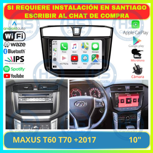 Radio 10 Pulga Android Auto Carplay Maxus T60 T70 +2017 Full