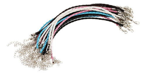 2 X 25 Pcs Cuerda Cuero Para Diy Collar