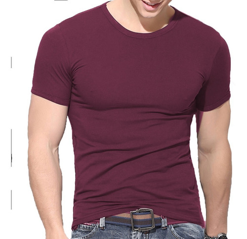 Camiseta Slim Fit Camisa Blusa Lycra Lisa Justa Premium Luxo