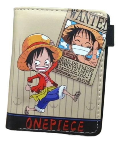 Cartera Anime One Piece Wanted Cuero Sintético Monedero