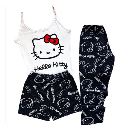 Pijama De Dama Tela Ligera, De Hello Kitty