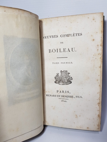 Antiguos Libros X4 Obras Completas De Boileau 1820 Mag 56436 (Usado)