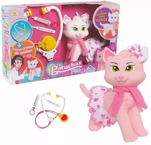 Imagem 1 de 2 de Gatinha Gatuchas Pet C/acessórios - Adijomar Rosa