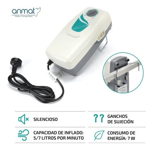 Colchon Antiescaras Coronet Aire Regulable 135 Kg C/ Motor Color Beige
