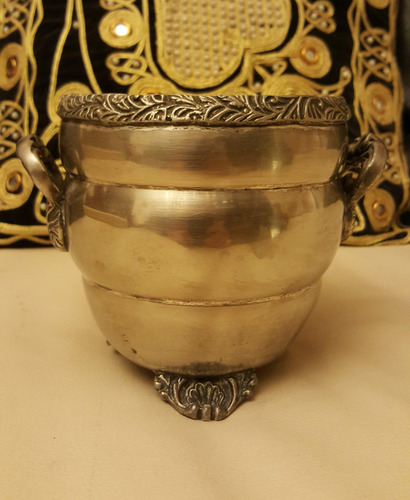 Antiguo Metal Bla Jarra Hielera Florero Cuenco Macetero Sell (Usado)