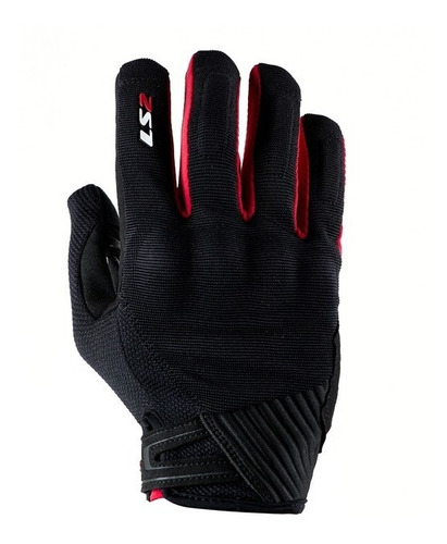 Guantes Moto Cortos Ls2 Dart 2 Hombre Negro Y Rojo