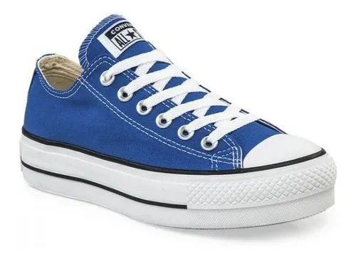 Química Agotar Tener un picnic Zapatillas Converse All Star Plataforma Azul Blanco Mujer