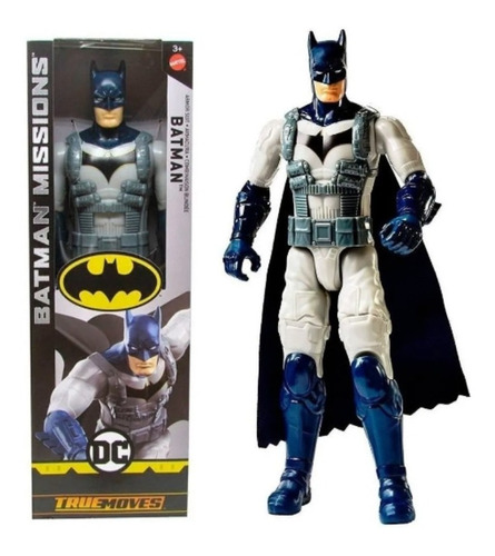 Batman Muñeco Blue Silver Articulado 30 Cm Original