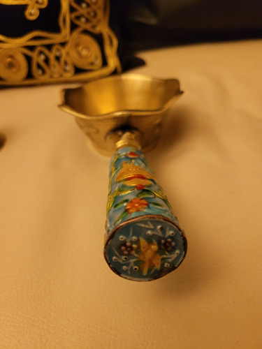 Dragón Cloisonné Plancha Carbón Bronce Reliquia Orfebre Arte (Usado)